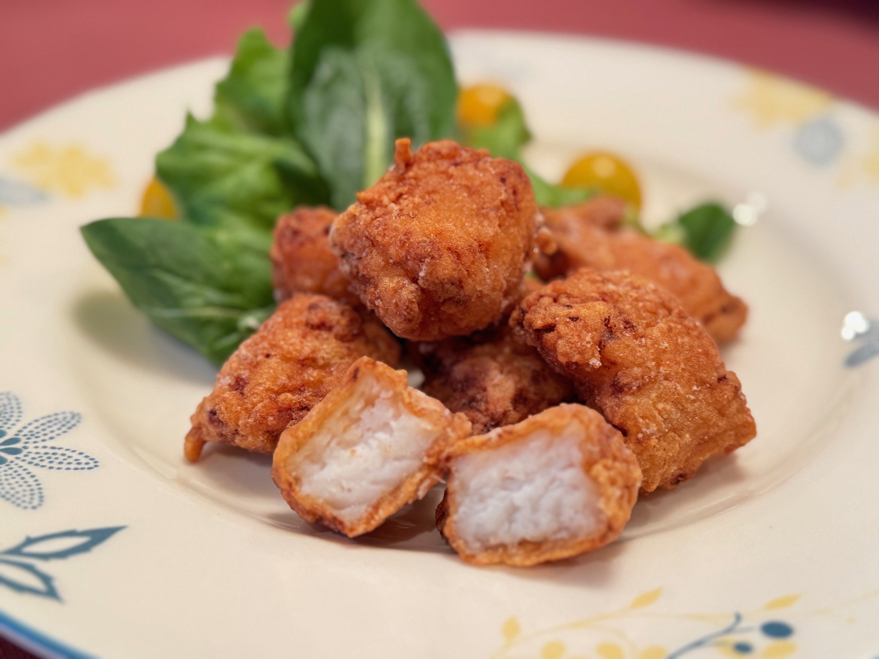 ふわふわ食感のパンガシウスのから揚げ