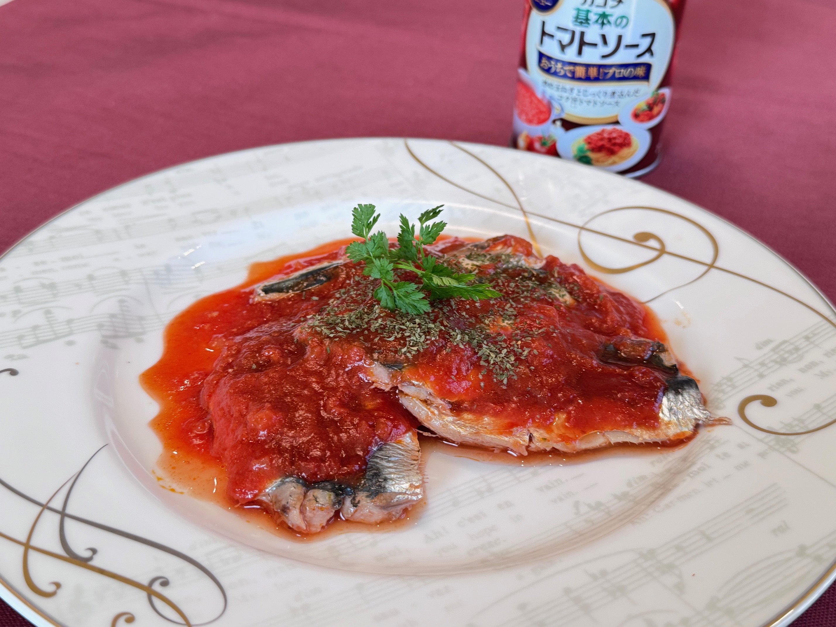 レンジで簡単☆イワシのトマト煮
