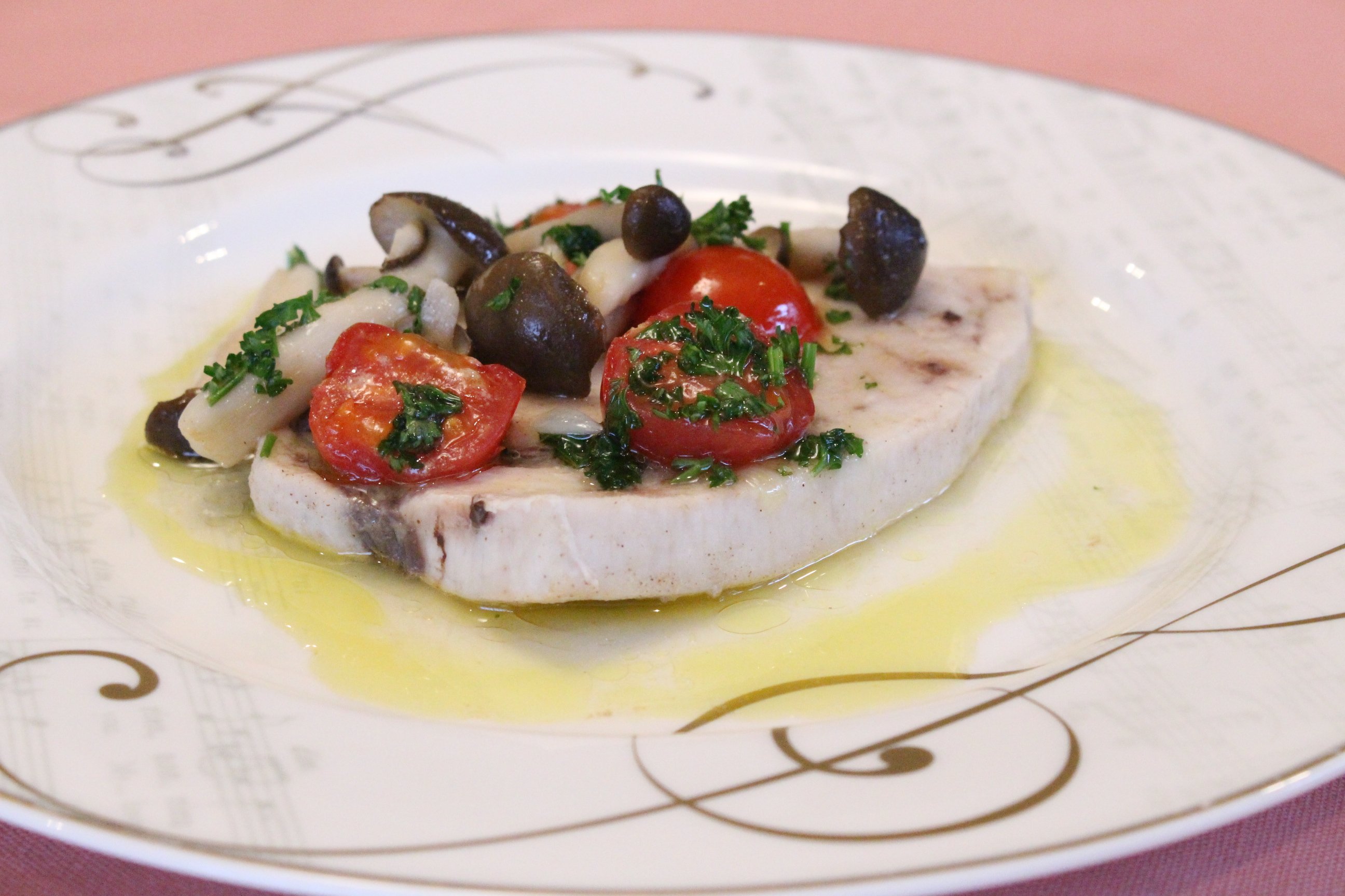 メカジキのレモントマトソース