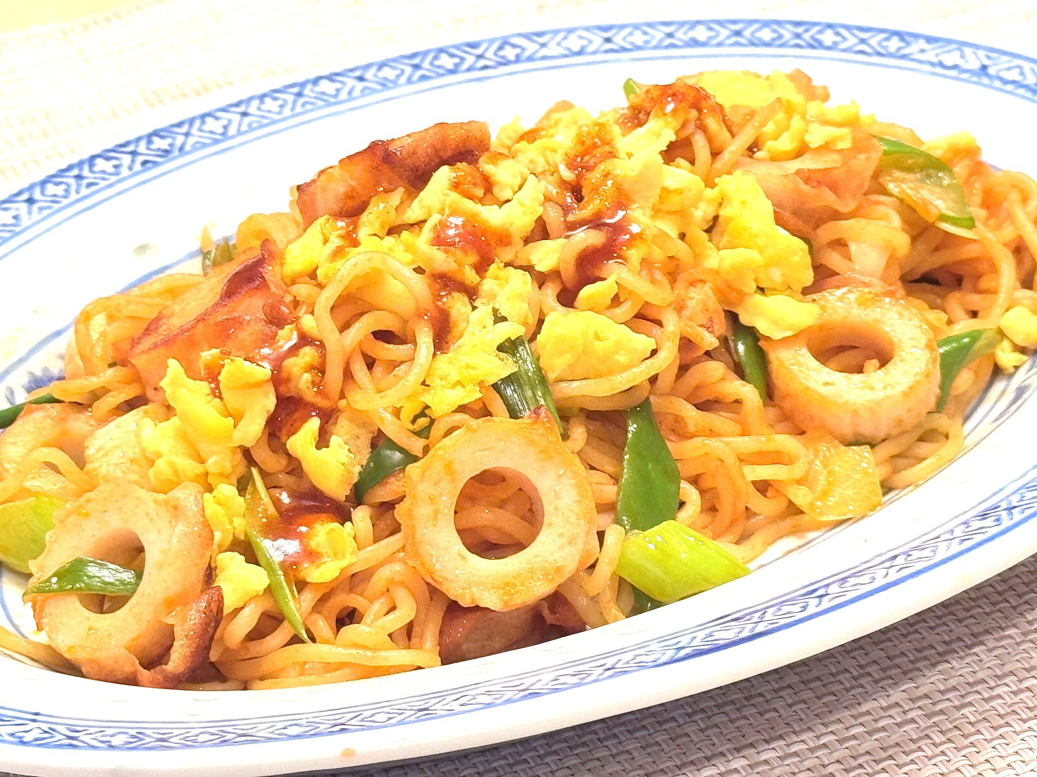 ビタミンちくわのチリソース味やきそば（家庭にある調味料でお手軽に）