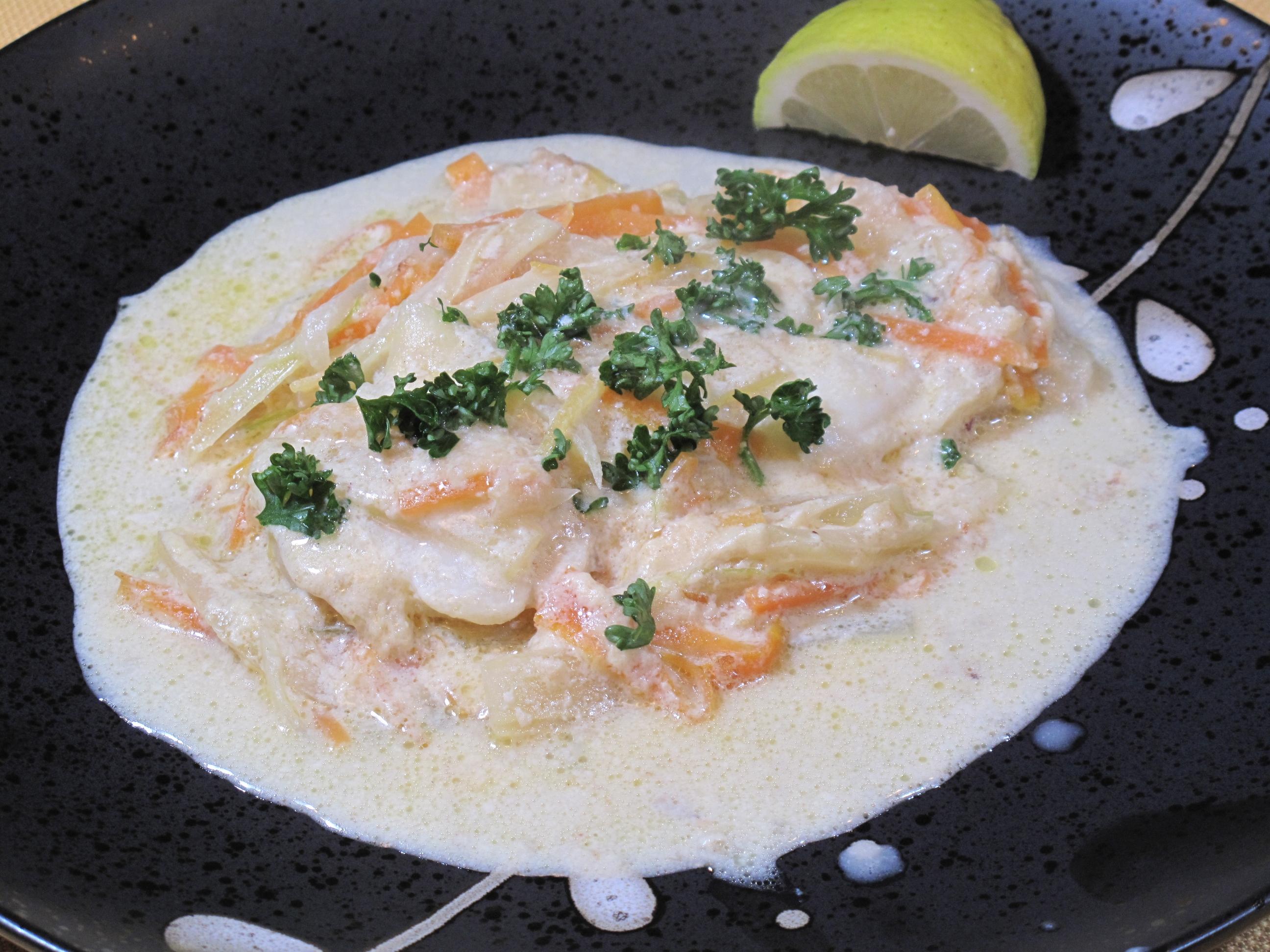 カレイのみそミルク煮込み